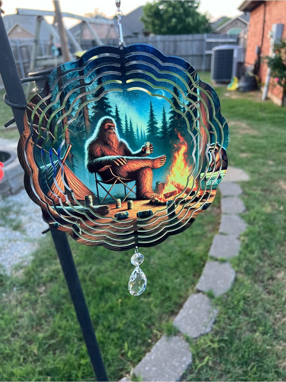 Campfire Sasquatch Wind Spinner - Sublimation #S0105C